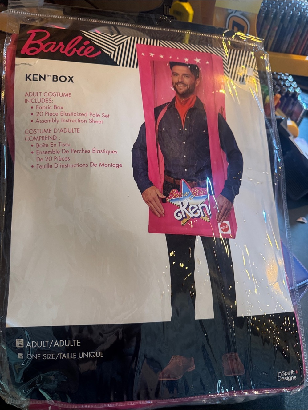 Barbie Men’s Straight Jeans Costume - Pink Box Design
